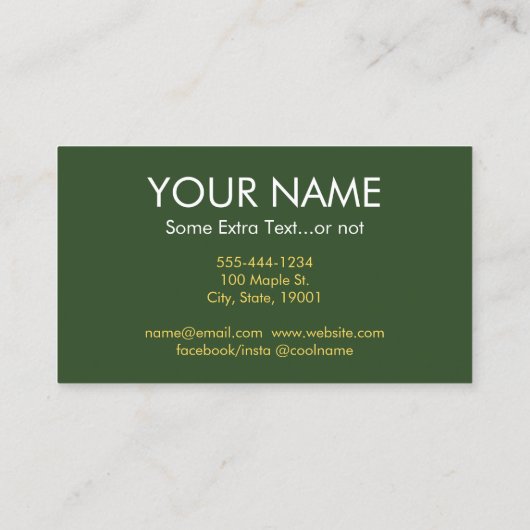 Ananas Visitekaartjes - botanisch (Achterkant)