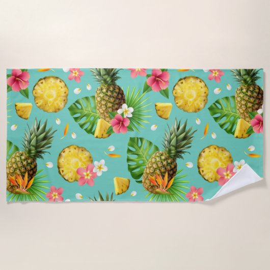 Ananas voor exotische verfrissing strandlaken (Voorkant)
