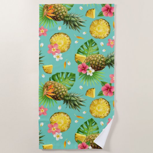 Ananas voor exotische verfrissing strandlaken (Voorkant)