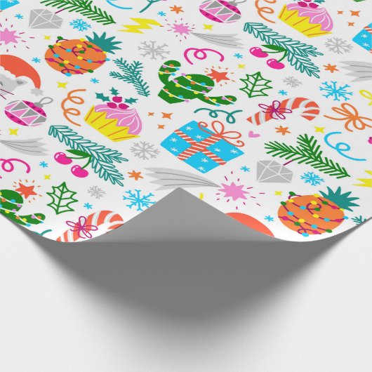 ananas voor kerstcadeautjes cadeaupapier (Hoek)
