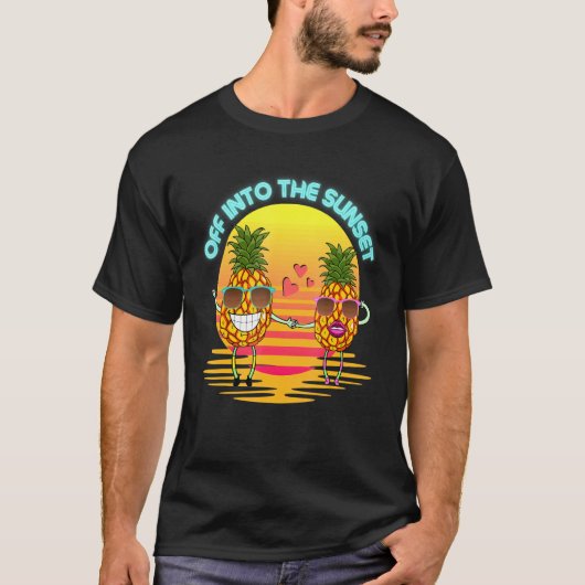 ananas w zonnebril t-shirt (Voorkant)