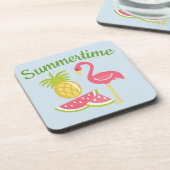 Ananas, Watermeloen, Flamingo Onderzetter - set va (Linkerzijde)