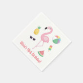 Ananas Watermeloen Flamingo Zomerfeest Servetten (Hoek)