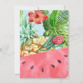 Ananas, Watermeloen, Palmbladeren Zomdag Kaart (Achterkant)