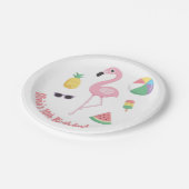Ananas Watermelon Roze Flamingo Party Supplies Papieren Bordje (Gekanteld)