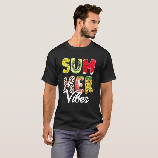 Ananas Watermelon Summer Vibes Family Trip Matc T-shirt (Voorkant volledig)
