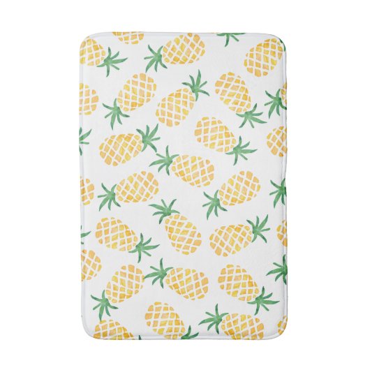 Ananas waterverf badmat (Voorkant Verticaal)