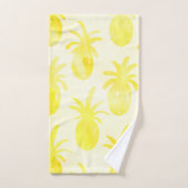 Ananas waterverf geel bad handdoek (Handdoek)