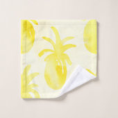 Ananas waterverf geel bad handdoek (Wasdoekje)