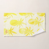 Ananas waterverf geel bad handdoek (Handdoek)