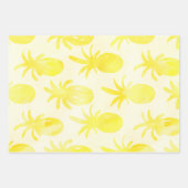 Ananas waterverf geel inpakpapier vel (Voorkant 2)