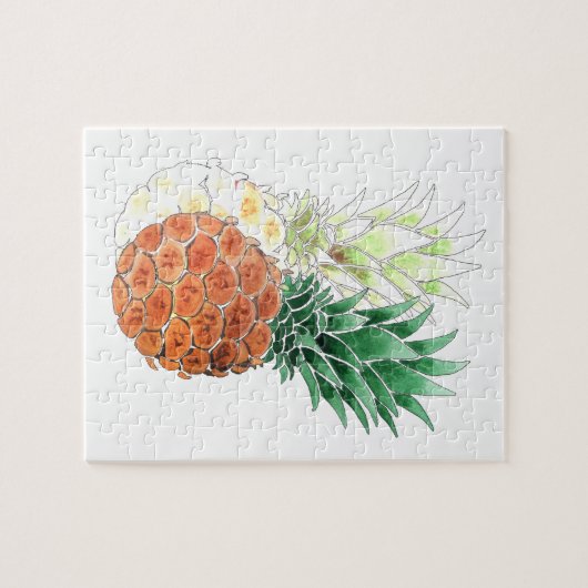 Ananas, waterverf. legpuzzel (Horizontaal)