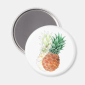 Ananas, waterverf. magneet (Voorkant / Achterkant)