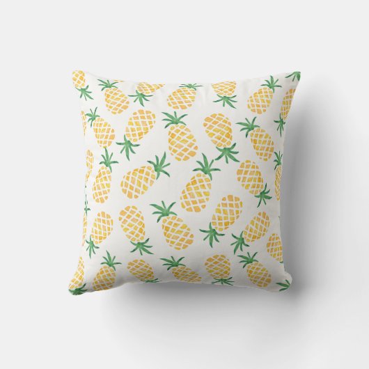 Ananas waterverf patroon kussen (Achterkant)