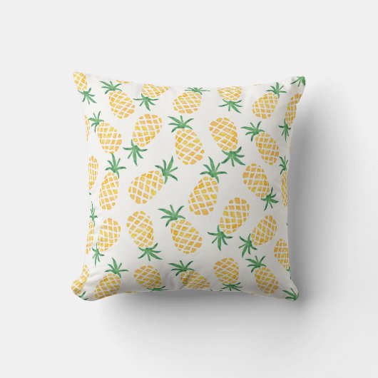 Ananas waterverf patroon kussen (Voorkant)