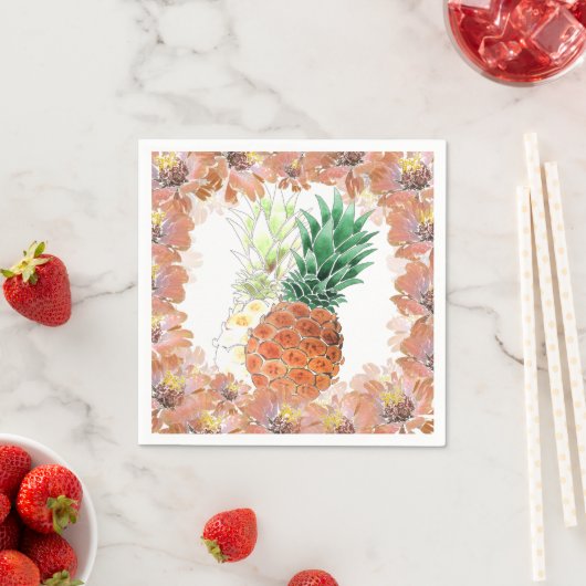 Ananas, waterverf. servet (Insitu)