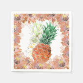 Ananas, waterverf. servet (Voorkant)
