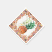 Ananas, waterverf. servet (Hoek)