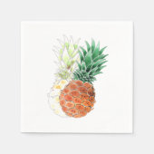 Ananas, waterverf. servet (Voorkant)