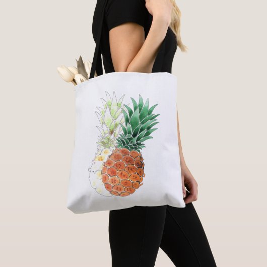 Ananas, waterverf. tote bag (Dichtbij)