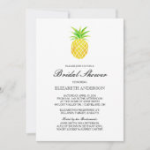 Ananas Waterverf Tropisch Vrijgezellenfeest Kaart (Voorkant)