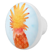 Ananas Waterverf Tropische Zomerfeest Elegant Keramische Knop (Rechts)
