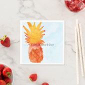 Ananas Waterverf Tropische Zomerfeest Servetten (Insitu)
