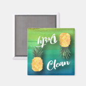 Ananas Waterverf Vaatwasser Dirty Clean Magneet (Voorkant / Achterkant)