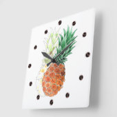Ananas, waterverf. vierkante klok (Hoek)