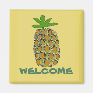 Ananas, Welkom, geef tekst uit Magneet
