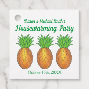 Ananas Welkom Open House Housewarming Party Bedankjes Labels
