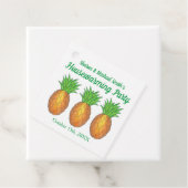 Ananas Welkom Open House Housewarming Party Bedankjes Labels (In situ)