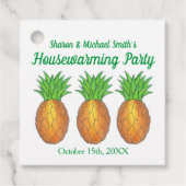 Ananas Welkom Open House Housewarming Party Bedankjes Labels (Voorkant)
