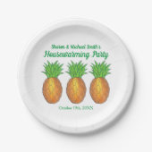 Ananas Welkom Open House Housewarming Party Papieren Bordje (Voorkant)