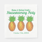 Ananas Welkom Open House Housewarming Party Servet (Voorkant)