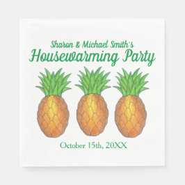 Ananas Welkom Open House Housewarming Party Servet