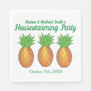 Ananas Welkom Open House Housewarming Party Servet