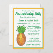 Ananas Welkom Open House Housewarming Party Uitnodiging Briefkaart (Voorkant / Achterkant)