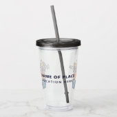 ananas Welkomstteksttumoren Acryl Drinkbeker (Links)