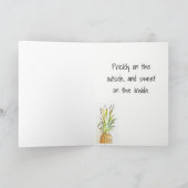 ananas Wenskaart Kaart (Binnen)