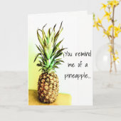 ananas Wenskaart Kaart (Gele Bloem)