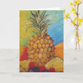 ananas Wenskaart Kaart (Gele Bloem)