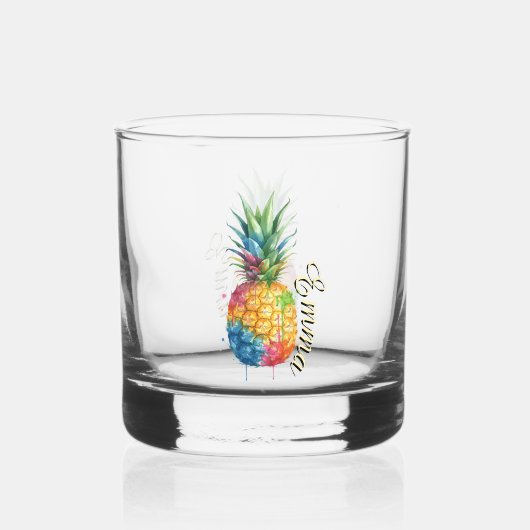 Ananas Whisky Glas (Voorkant)