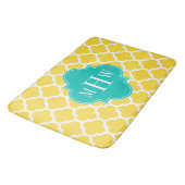 Ananas WhMarokkaans #5 Blauwgroen 3 Initiaal monog Badmat (Gekanteld)