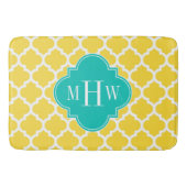 Ananas WhMarokkaans #5 Blauwgroen 3 Initiaal monog Badmat (Voorkant)