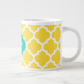 Ananas WhMarokkaans #5 Blauwgroen 3 Initiaal monog Grote Koffiekop (Rechts)