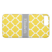 Ananas Whockey Moroccan #5 DK Gray Name Monogram Case-Mate iPhone Case (Achterkant (Horizontaal))