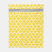 Ananas Whockey Moroccan #5 DK Gray Name Monogram Fleece Deken (Voorkant)