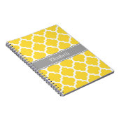 Ananas Whockey Moroccan #5 DK Gray Name Monogram Notitieboek (Rechterzijde)