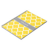 Ananas Whockey Moroccan #5 DK Gray Name Monogram Notitieboek (Linkerzijde)